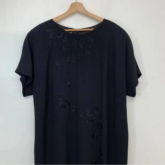 Jones NY Dress Womans‎ Plus Size 22W  Black Classic Midi Back Zip Formal - Picture 2 of 11